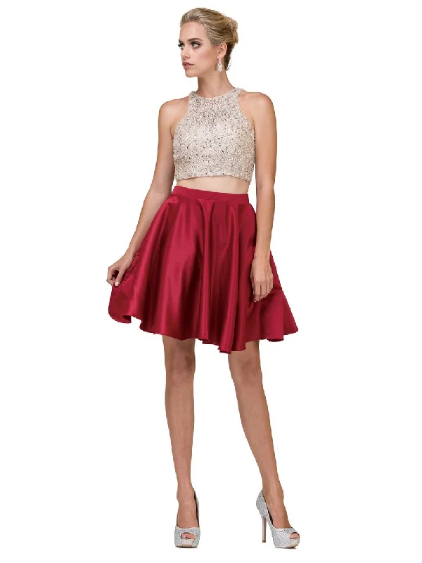 Unmissable Offer Dancing Queen 2027A Two-Piece Embellished Cocktail Dress - 1 Pc. Burgundy in size XL Available Unmissable Offer Dancing Queen 2027A Two-Piece Embellished Cocktail Dress - 1 Pc. Burgundy in size XL Available