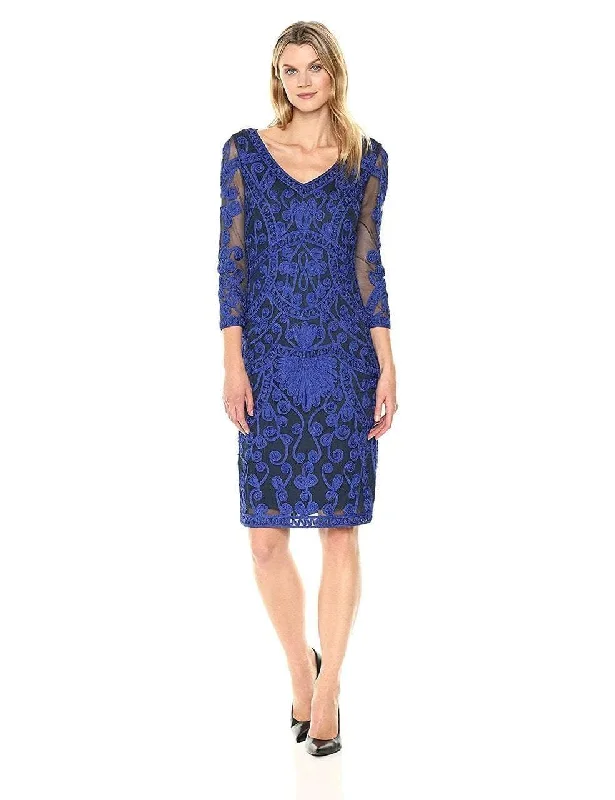 Markdowns JS Collections - Illusion Sleeve Soutache Embroidered Dress 865802