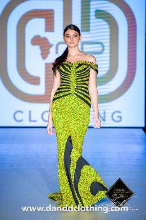 Sale Event D&D Red Carpet Green African Dress