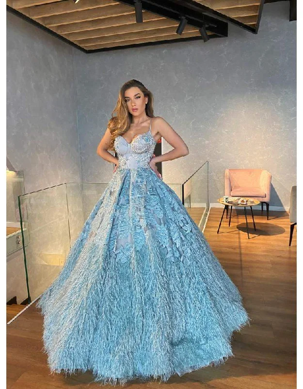 Don't Wait Luxury Evening Gown White and Blue Shiny