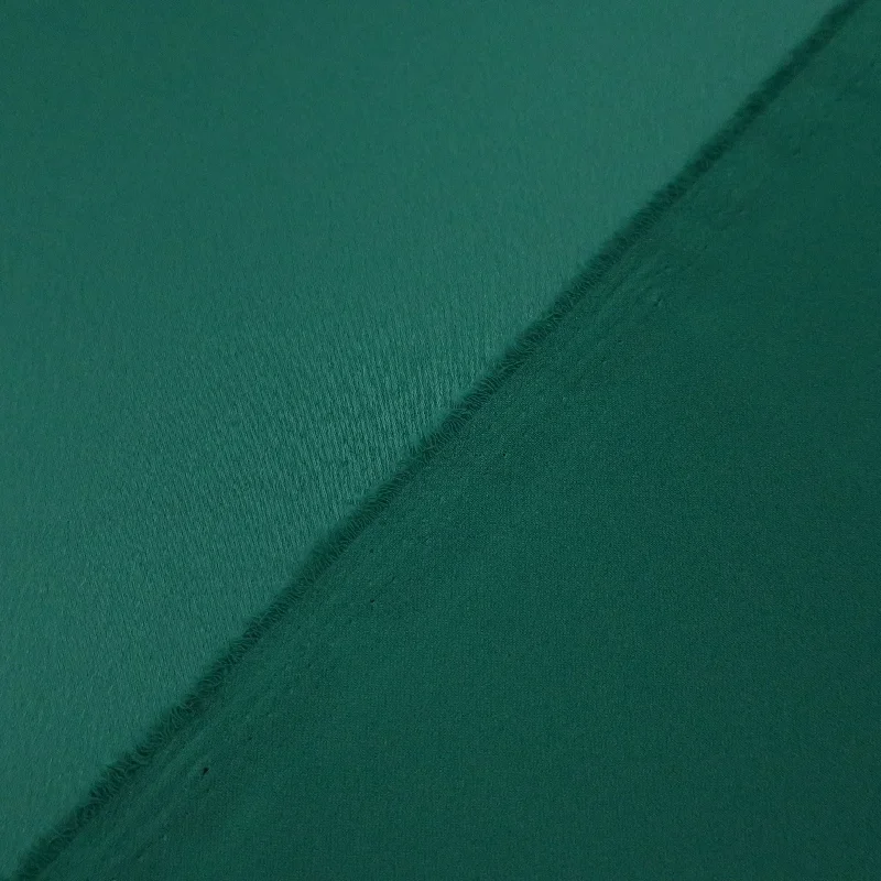 Clearance Event Green Recycled Polyester Blend Crepe Fabric