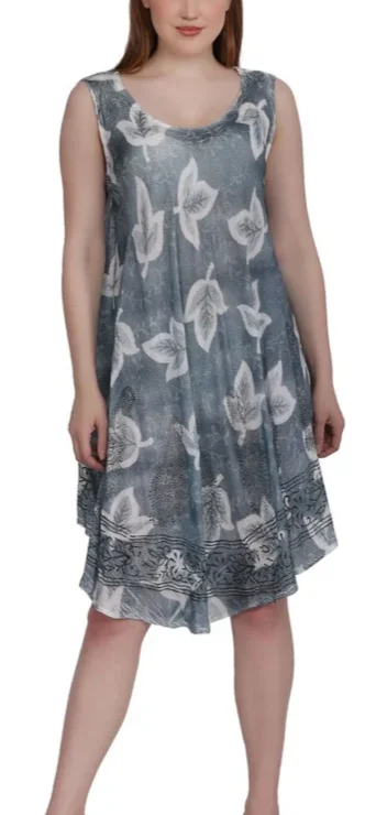Take Advantage Sunheart Batik Tank Dress Boho Hippie Chic Resort Wear Sml-4x+