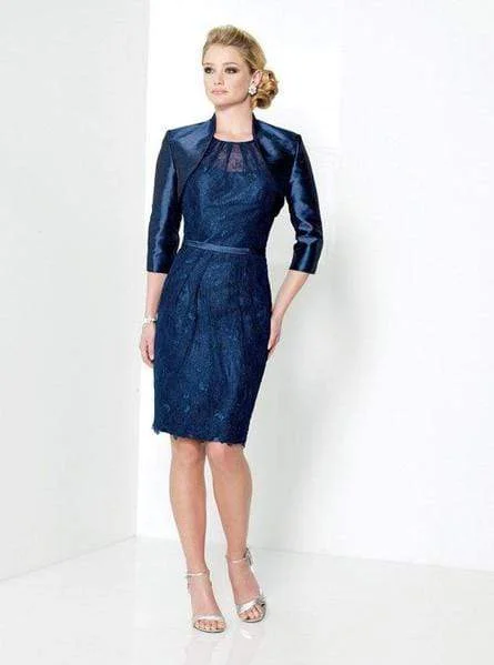 Today Only Social Occasions - 215803 Two-Piece Lace Illusion Jewel Neck Dress