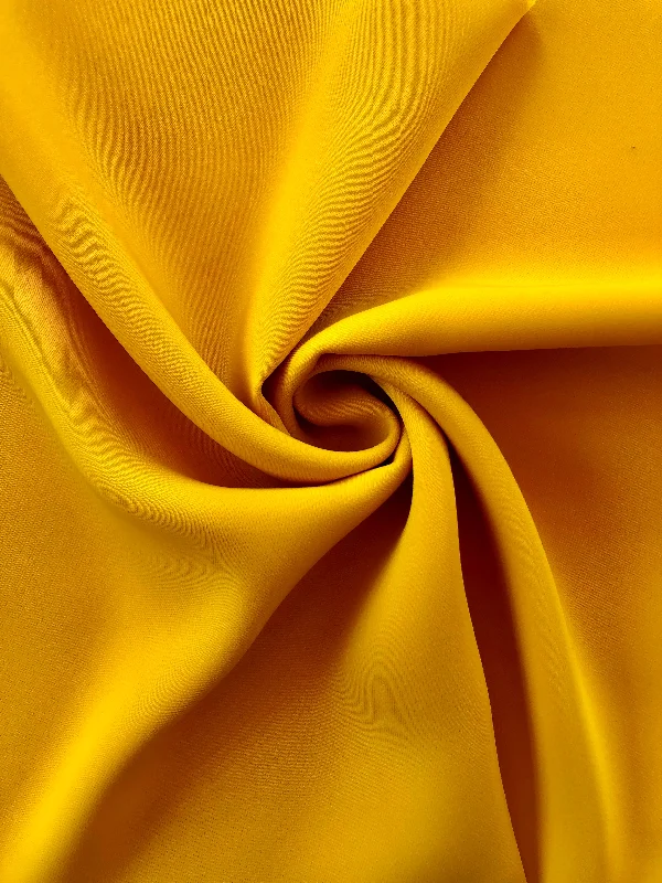Today's Special Chrome Yellow Solid Semi Stretch Crepe Petalo Di Rosa Fabric