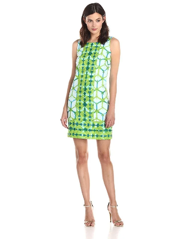 Price Smash Taylor - 5423M Jewel Printed Sheath Dress