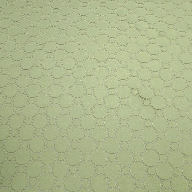 Fantastic Offers Gold and Champagne Circles Embroidered Guipure Cotton Lace