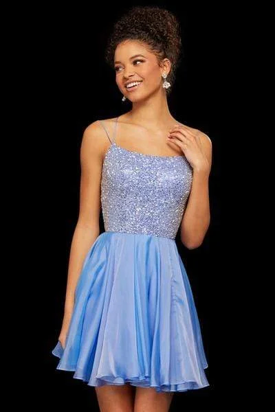 Special Savings Sherri Hill - Beaded oop Short Dress 53113 - 1 pc Periwinkle In Size 8 Available Special Savings Sherri Hill - Beaded oop Short Dress 53113 - 1 pc Periwinkle In Size 8 Available