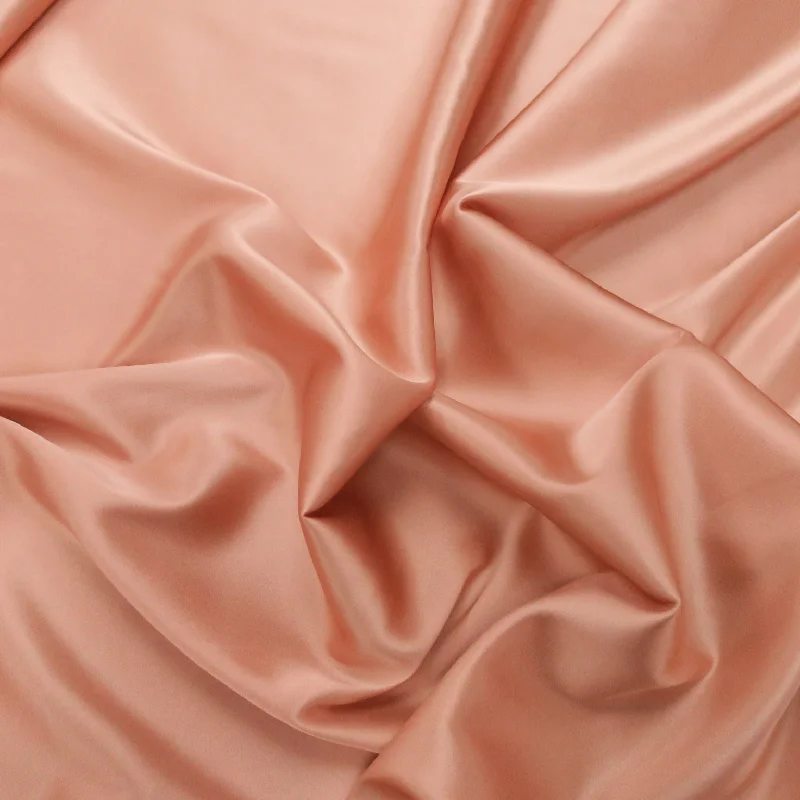 Savings Spectacular Rose Gold Solid 54" Wide Silk Charmeuse Fabric 19mm