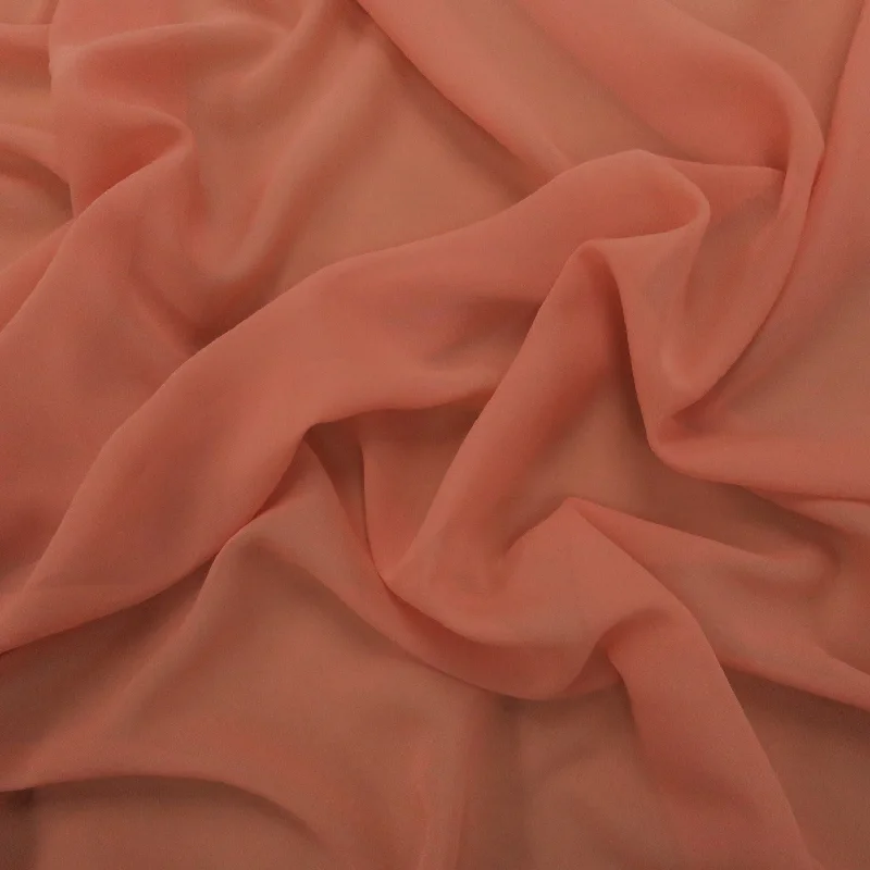 Act Fast Silk Georgette Chiffon Fabric 54" Dusty Pink Solid 10mm 100% Silk