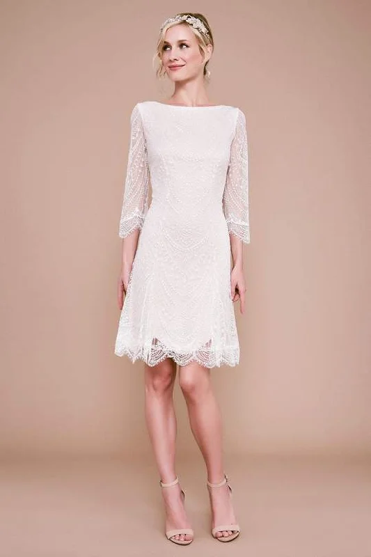 Year-End Clearance Tadashi Shoji - Matilda Long-Sleeve Embroidered Dress BKV19774SBR - 1 pc Ivory/Petal In Size 12 Available Year-End Clearance Tadashi Shoji - Matilda Long-Sleeve Embroidered Dress BKV19774SBR - 1 pc Ivory/Petal In Size 12 Available