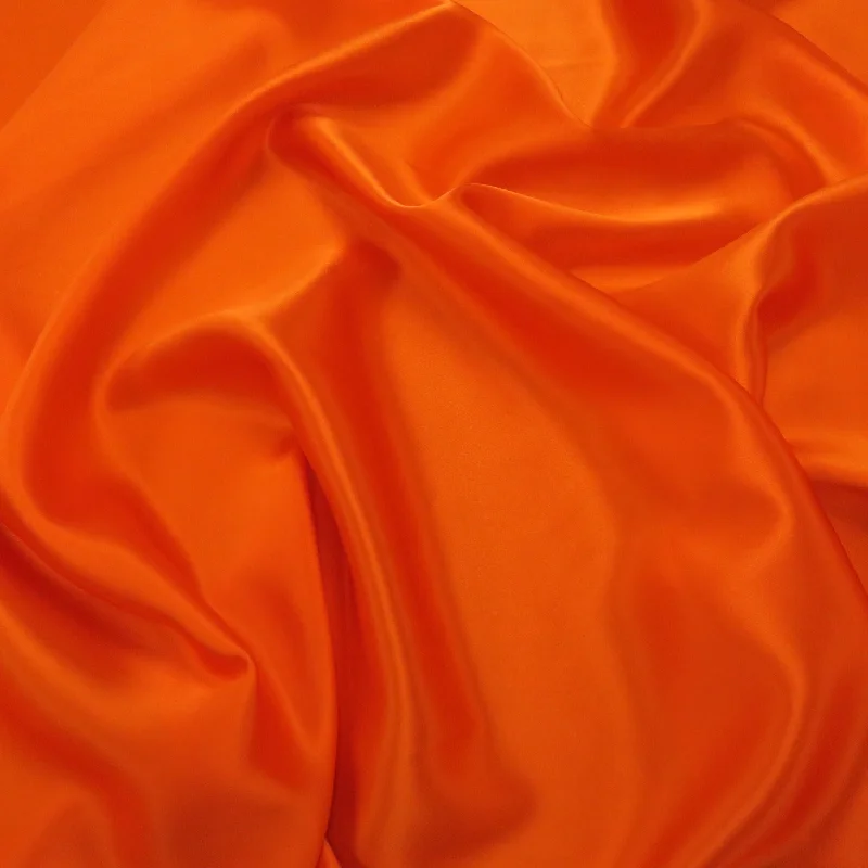 Big Discounts Orange Solid 54" Wide Silk Charmeuse Fabric 19mm