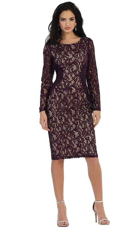 Limited Availability May Queen - Sequined Jewel Sheath Cocktail Dress MQ1458