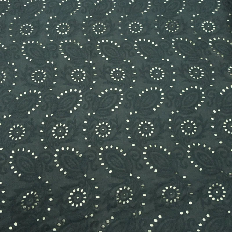 Midnight Madness Black Floral with Eyelet Embroidered Cotton Lace