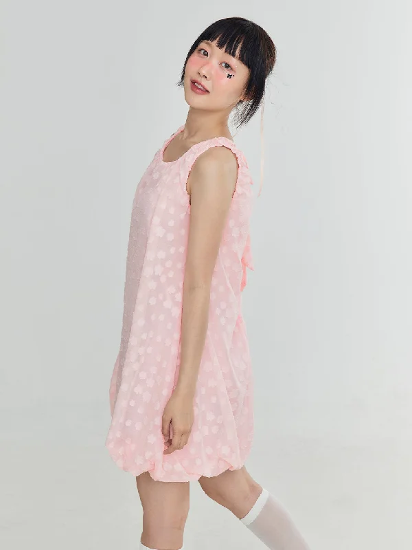 Special Buy [ADOREBELLE] SS 24 LOGO OPEN BACK DRESS - PINK