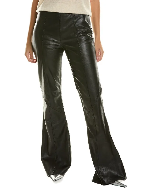 Savings Galore Alberta Ferretti Leather Flare Pant