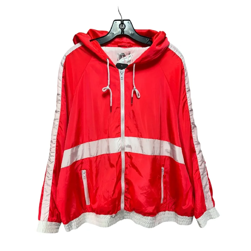 Discount Deals Athletic Jacket By New Look In Pink & White, Size: 3x