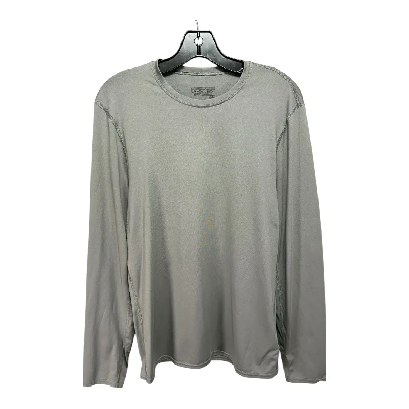 Amazing Deals Athletic Top Long Sleeve Crewneck By Patagonia In Grey, Size: S