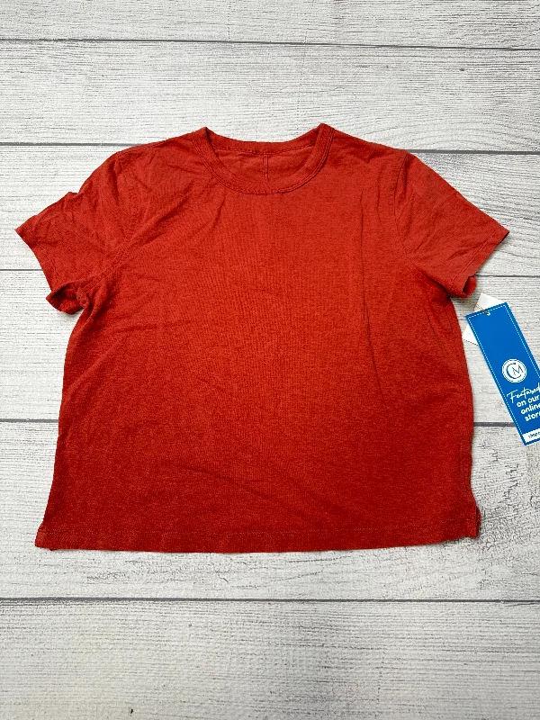 Act Fast Athletic Top Short Sleeve By Lululemon In Orange, Size: S