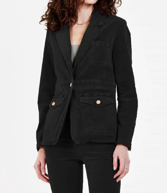 Limited Stock Baby Cord Blazer Jacket In Black