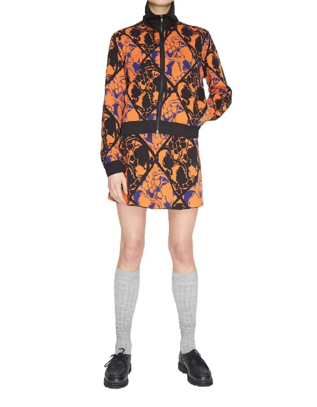 Great Deals Becky Jacquard Track Top In Orange