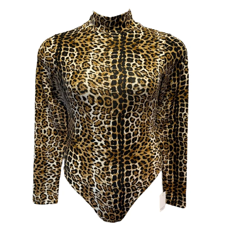 Unmissable Offer Bodysuit By Mangopop In Leopard Print, Size: M