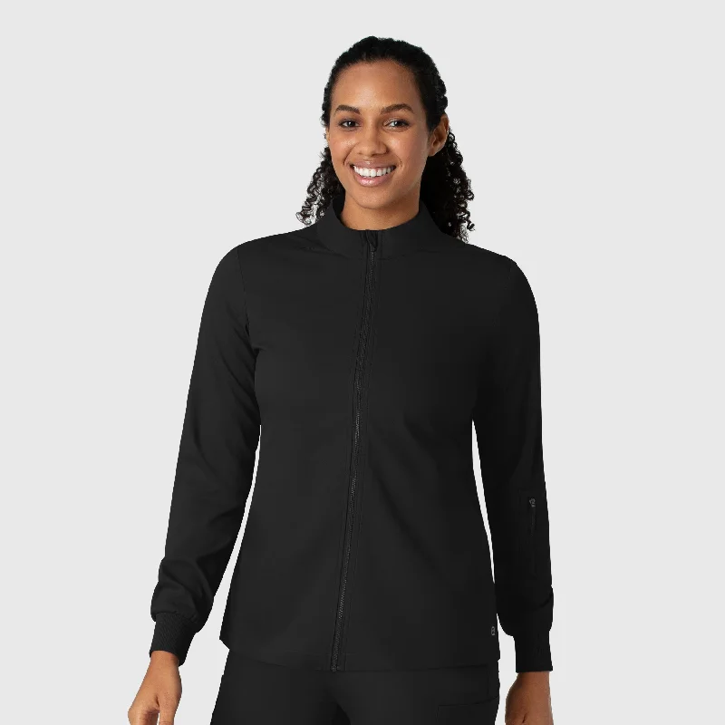 YEAR-End Clearance Boundless Women's Warm Up Scrub Jacket - Black