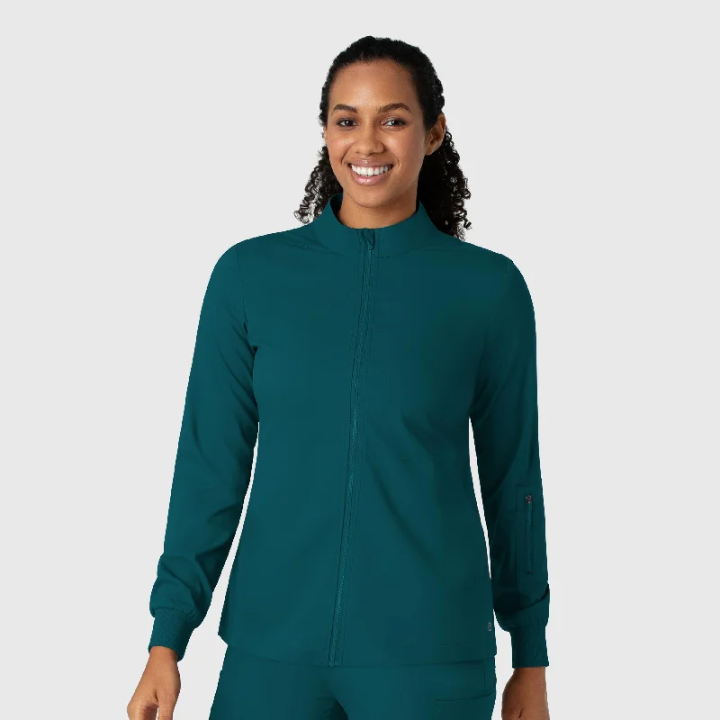 Epic Deals Boundless Women's Warm Up Scrub Jacket - Caribbean