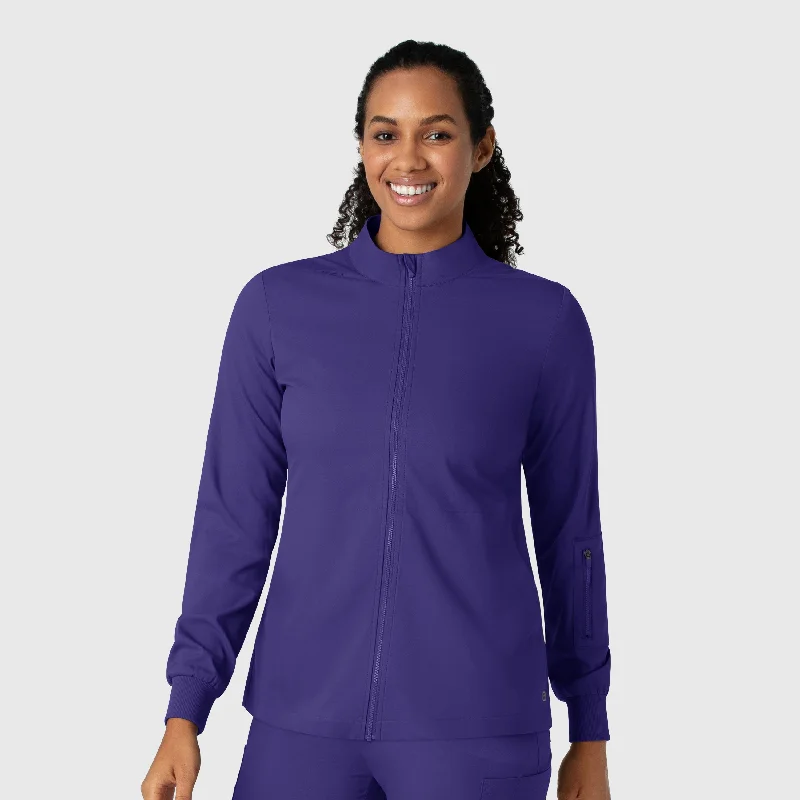 Act Fast Boundless Women's Warm Up Scrub Jacket - Grape