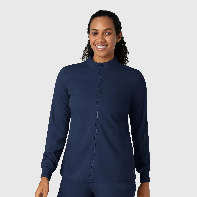 Great Bargains Boundless Women's Warm Up Scrub Jacket - Navy