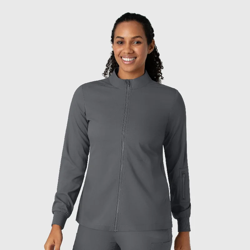Deal of the Week Boundless Women's Warm Up Scrub Jacket - Pewter