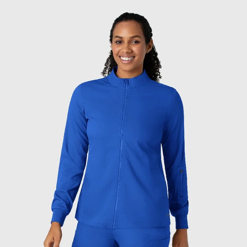 Blowout Deals Boundless Women's Warm Up Scrub Jacket - Royal