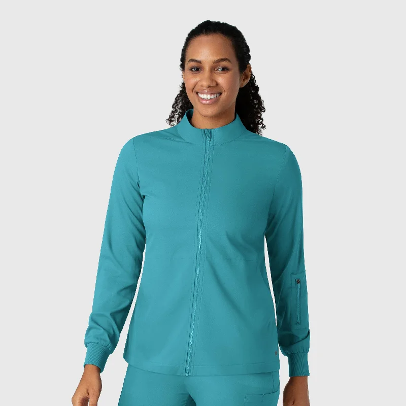 Mega Sale Boundless Women's Warm Up Scrub Jacket - Teal