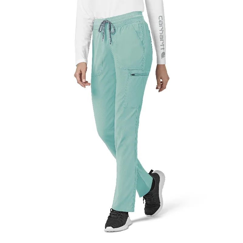 Carhartt Rugged Flex Peak Women's Slim Leg Scrub Pant - Aqua Sea