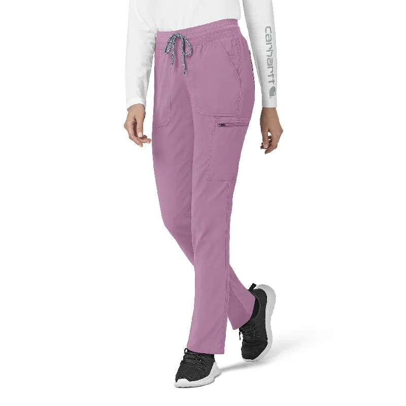 Warehouse Sale Carhartt Rugged Flex Peak Women's Slim Leg Scrub Pant - Thistle