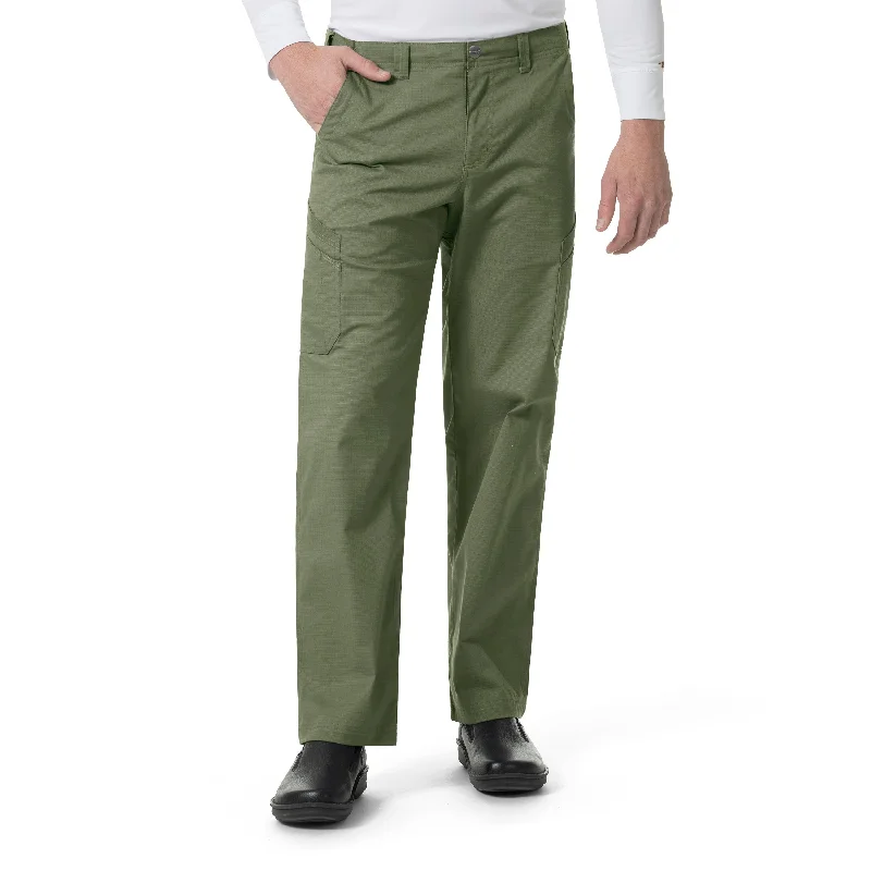 Online Specials Carhartt Rugged Flex Ripstop Men’s Straight Leg Cargo Scrub Pant - Olive
