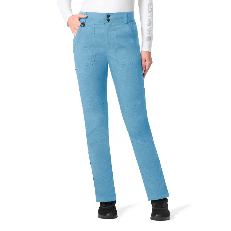 Final Markdown Carhartt Rugged Flex Ripstop Women's Utility Cargo Scrub Pant - Azure Blue