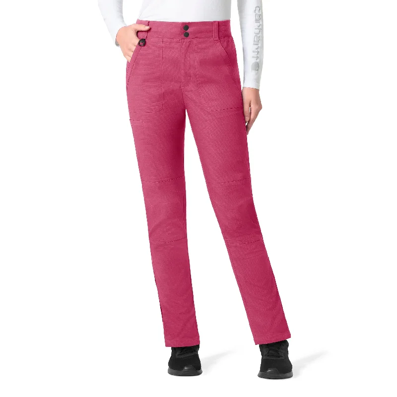 Big Discounts Carhartt Rugged Flex Ripstop Women's Utility Cargo Scrub Pant - Fuschia Red