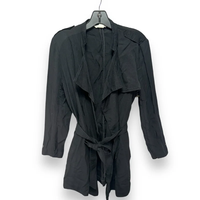 Bargain Blast Coat Trench Coat By H&m In Black, Size: 10