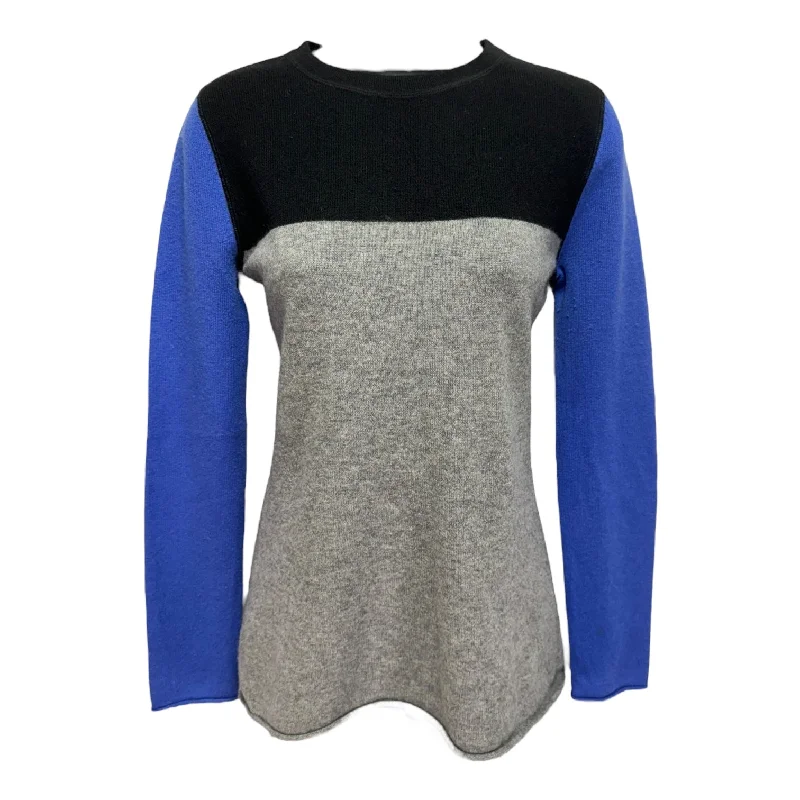 Value Deals Colorblock Sweater Cashmere By Garnet Hill In Multi-colored, Size: XS