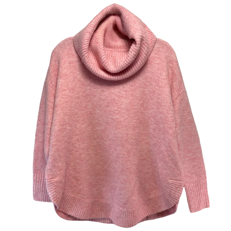 Cowl Turtleneck Sweater By Loft In Pink, Size: M