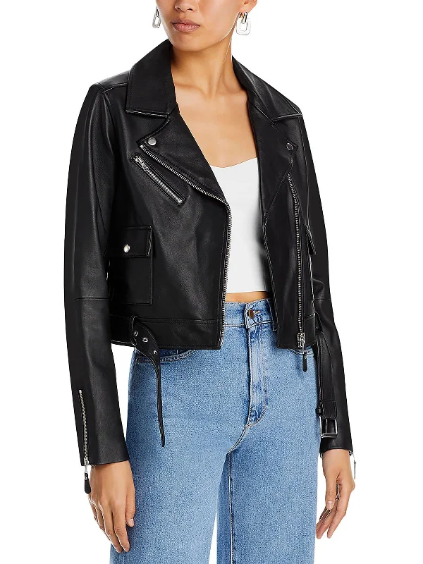 Savings Galore Demetra Womens Faux Leather Heavy Motorcycle Jacket