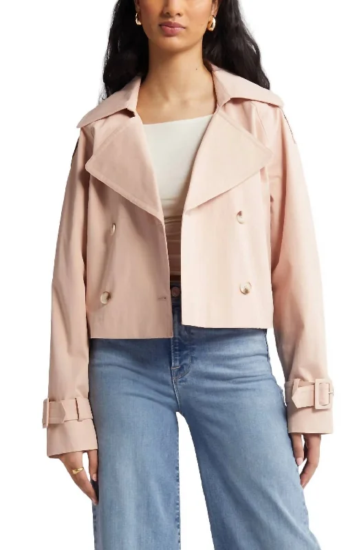 Enola Trench Coat In Blush