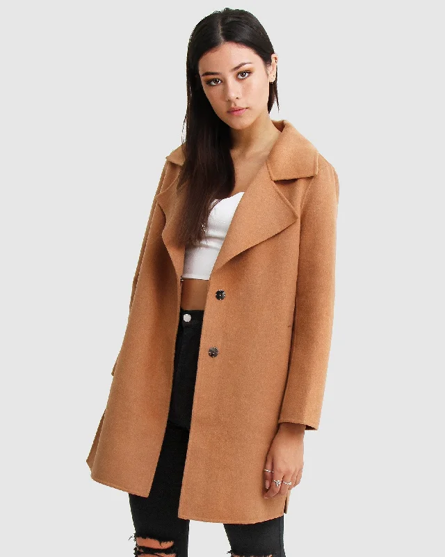 Best Bargains Ex-Boyfriend  Wool Blend Oversized Jacket - Camel