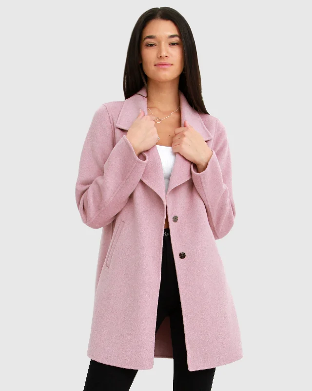 Time-Limited Offer Ex-Boyfriend Wool Blend Oversized Jacket - Lilac