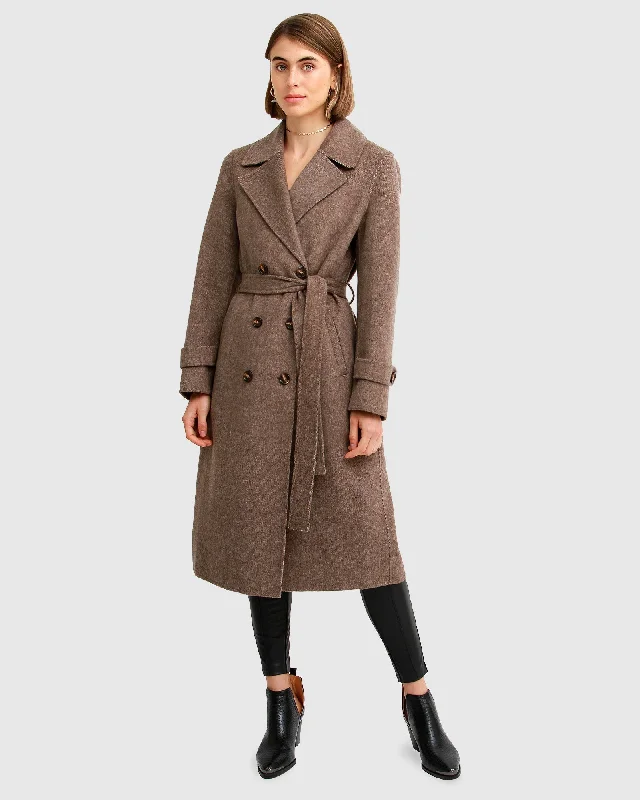 Incredible Offers Front Runner Belted Coat - Walnut