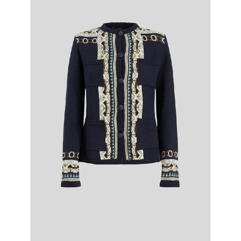 Sale Event Geometric Pattern Silk Jersey Jacket