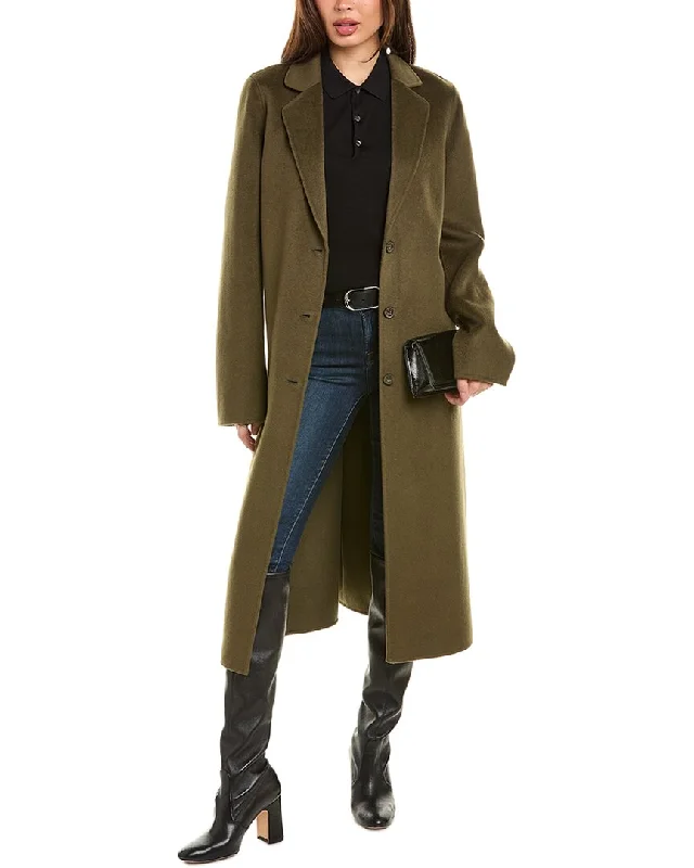 Closeout Sale Jason Wu Single-Breasted Long Wool & Cashmere-Blend Coat