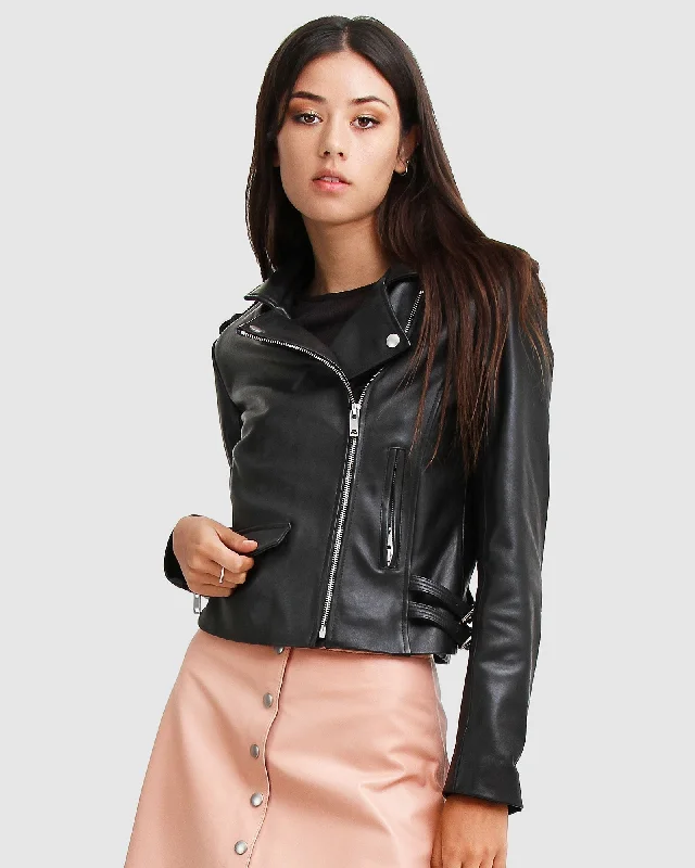 Today's Special Just Friends Leather Jacket - Black