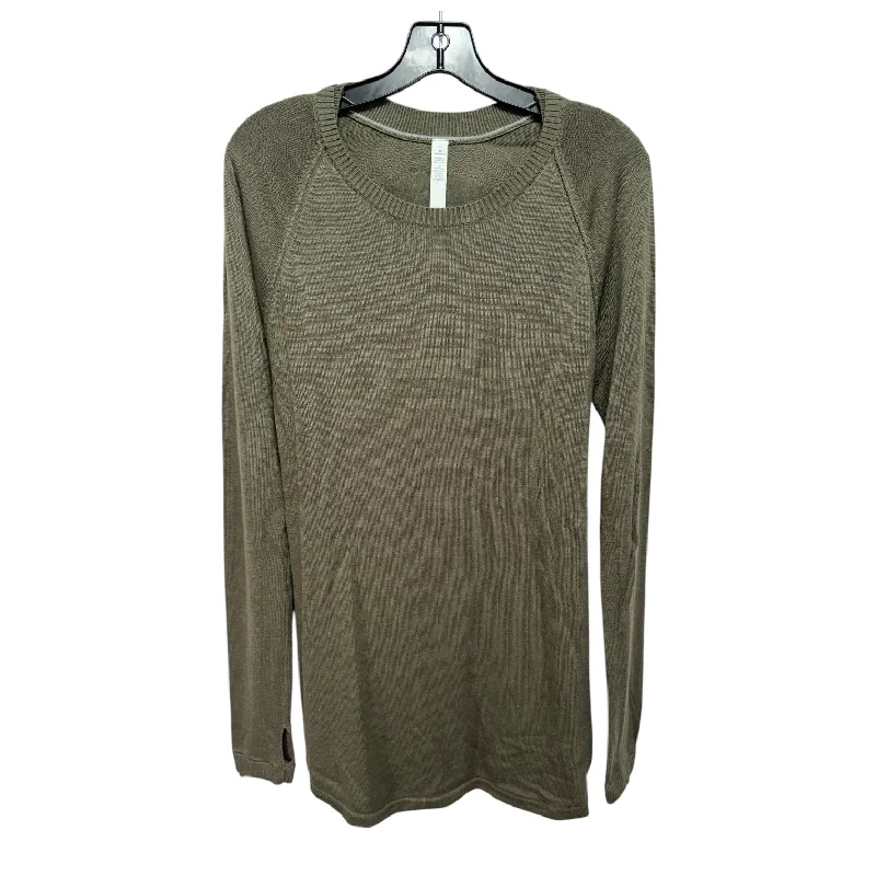 Stock Up and Save Knit Athletic Top Long Sleeve Crewneck By Lululemon In Green, Size: 10