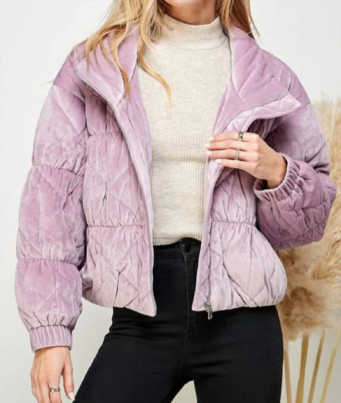 Today Only Lavender Velvet Puffer